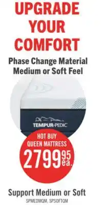 The Brick Tempur-Pedic TEMPUR Support Soft Queen Mattress offer