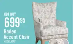 The Brick Haden 30 Chenille Fabric Accent Chair with Wood Base and Nailhead Trim - Limbu Mint Multicolour offer