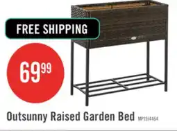 The Brick Outsunny Elevated Rattan Raised Garden Bed With Tool Storage Shelf offer
