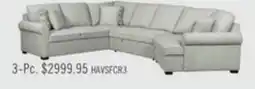 The Brick Scott Living Haven 3-Piece Right-Facing Chenille Fabric Cuddler Sleeper Sectional - Seafoam Blue offer