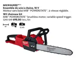 Home Hardware 18V chainsaw kit offer