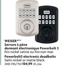 Home Hardware Powerbolt3 electronic deadbolts offer