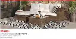 The Brick Miami 3-Pc. Conversation Set offer