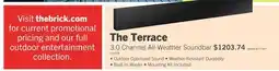 The Brick Samsung The Terrace 3.0 Channel All-Weather Soundbar offer