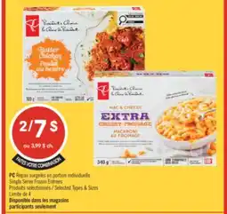 Pharmaprix PC Single Serve Frozen Entrees offer