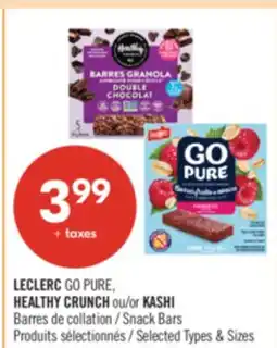 Pharmaprix LECLERC GO PURE, HEALTHY CRUNCH or KASHI Snack Bars offer