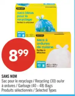 Pharmaprix NO NAME Recycling (30) or Garbage (40 - 48) Bags offer