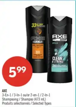 Pharmaprix AXE 3-In-1 or 2-In-1 Shampoo offer