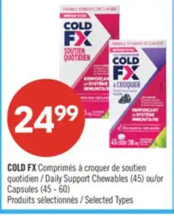 Pharmaprix COLD FX Daily Support Chewables (45) or Capsules (45 - 60) offer