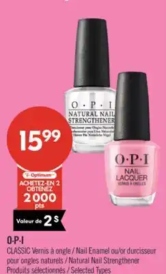 Pharmaprix O·P·I CLASSIC Nail Enamel or Natural Nail Strengthener offer