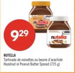 Pharmaprix NUTELLA Hazelnut or Peanut Butter Spread offer
