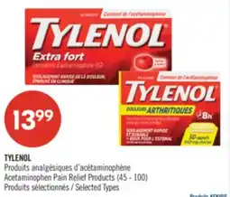 Pharmaprix TYLENOL Pain Relief Products offer