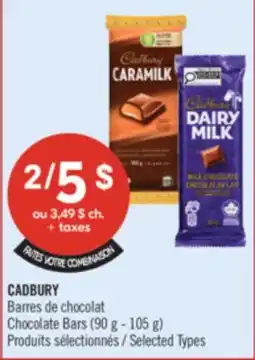 Pharmaprix CADBURY Chocolate Bars offer