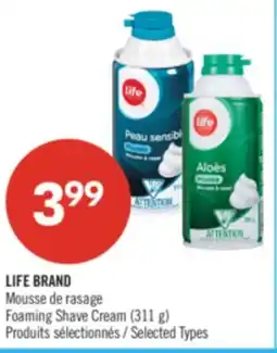Pharmaprix LIFE BRAND Foaming Shave Cream (311 g) offer