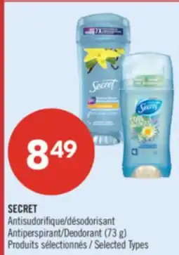 Pharmaprix SECRET Antiperspirant/Deodorant offer
