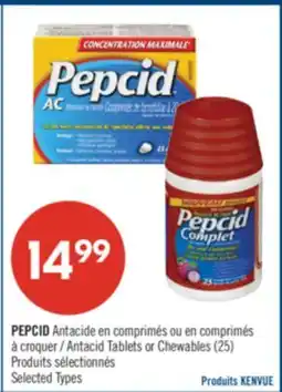 Pharmaprix PEPCID Antacid Tablets or Chewables offer