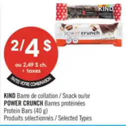 Pharmaprix KIND Snack or POWER CRUNCH Protein Bars offer