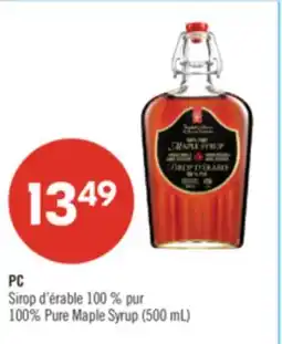 Pharmaprix PC 100% Pure Maple Syrup (500 mL) offer