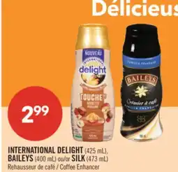 Pharmaprix INTERNATIONAL DELIGHT (425 mL), BAILEYS (400 mL) or SILK (473 mL) Coffee Enhancer offer