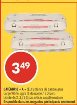Pharmaprix Large White Eggs offer