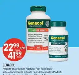 Pharmaprix GENACOL Natural Pain Relief or Anti-Inflammatory Products offer