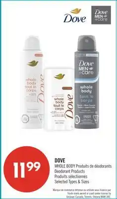 Pharmaprix DOVE WHOLE BODY Deodorant Products offer