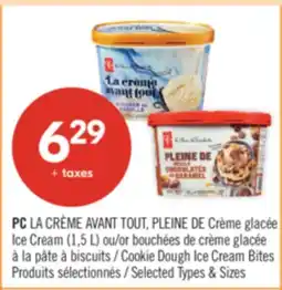 Pharmaprix PC Ice Cream (1.5 L) or Cookie Dough Ice Cream Bites offer