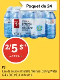 Pharmaprix PC Natural Spring Water offer