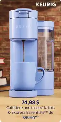 Walmart Cafetière une tasse à la fois K-Express Essentials de Keurig offer