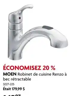 Home Hardware Robinet de cuisine Renzo à bec rétractable offer