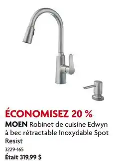 Home Hardware Robinet de cuisine Edwyn à bec rétractable Inoxydable Spot Resist offer