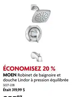 Home Hardware Robinet de baignoire et douche Lindor à pression équilibrée offer