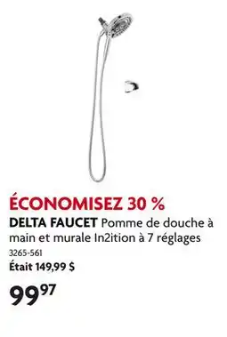 Home Hardware Pomme de douche à main et murale In2ition à 7 réglages offer