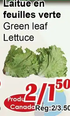 Marche C&T Laitue en feuilles verte offer
