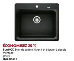 Home Hardware Évier de cuisine Vision 1 en Silgranit à double montage offer