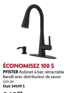 Home Hardware Robinet à bec rétractable Barulli avec distributeur de savon offer