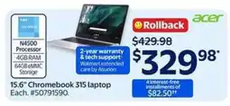 Walmart 15.6 Chromebook 315 laptop offer