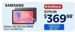 Walmart Samsung Galaxy Tab S10 Lite 128GB offer