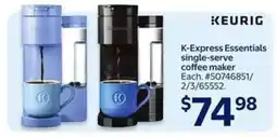 Walmart K-Express Essentials Single-Serve Coffee Maker offer