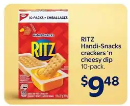 Walmart RITZ Handi-Snacks crackers 'n cheesy dip 10-pack offer
