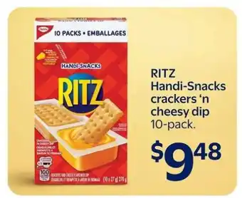 Walmart RITZ Handi-Snacks crackers 'n cheesy dip 10-pack offer