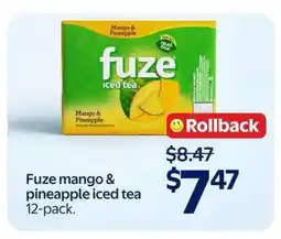 Walmart Fuze mango & pineapple iced tea offer