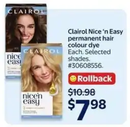 Walmart Clairol Nice ‘n Easy permanent hair colour dye offer