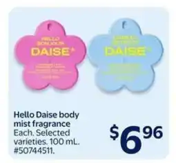Walmart Hello Daise body mist fragrance offer