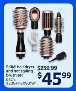 Walmart SKIMI hair dryer and hot styling brush set offer