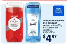 Walmart Old Spice deodorant or Secret antiperspirant offer