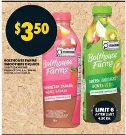 Real Canadian Superstore Bolthouse Farms Smoothies or Juice offer