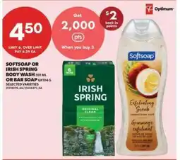 Real Canadian Superstore Softsoap or Irish Spring Body Wash or Bar Soap offer