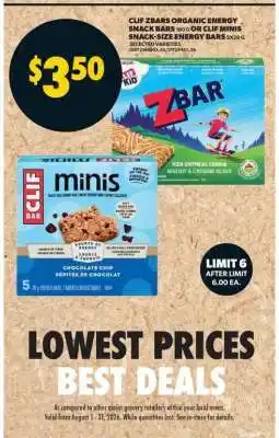 Real Canadian Superstore CLIF ZBars Organic Energy Snack Bars or CLIF Minis Snack-Size Energy Bars offer