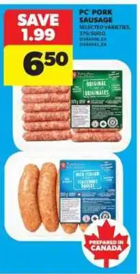 Real Canadian Superstore PC Pork Sausage offer